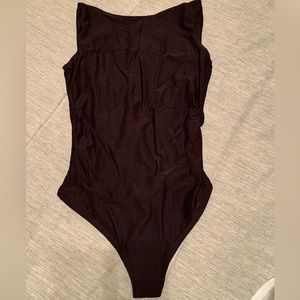 ALIX NYC high neck low back black bodysuit New